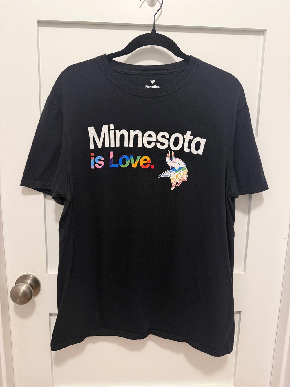 Fanatics Black "Minnesota is Love" Pride Tee
